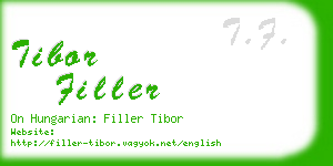 tibor filler business card